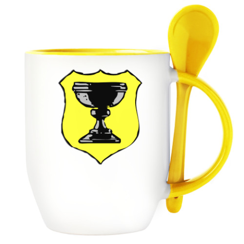 Кружка с ложкой с принтом Святой Грааль