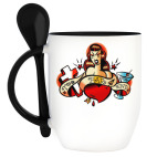 Кружка с ложкой