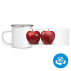 Кружка металлическая белая (круговая запечатка)