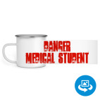 Кружка металлическая белая (круговая запечатка)