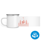 Кружка металлическая белая (круговая запечатка)