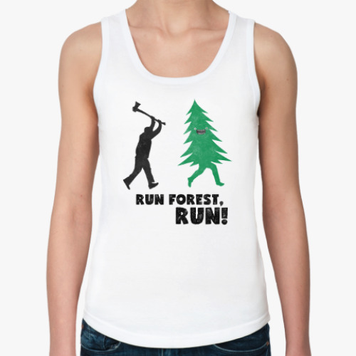 Женская майка Run forest run! New Year