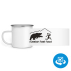 Кружка металлическая белая (круговая запечатка)