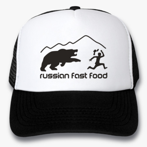 Кепка-тракер с принтом 'Русский фаст фуд'