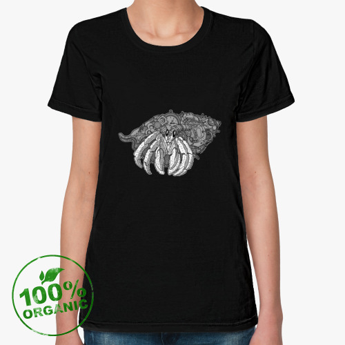 Женская футболка из органик-хлопка Рак-отшельник
