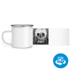 Кружка металлическая белая (круговая запечатка)