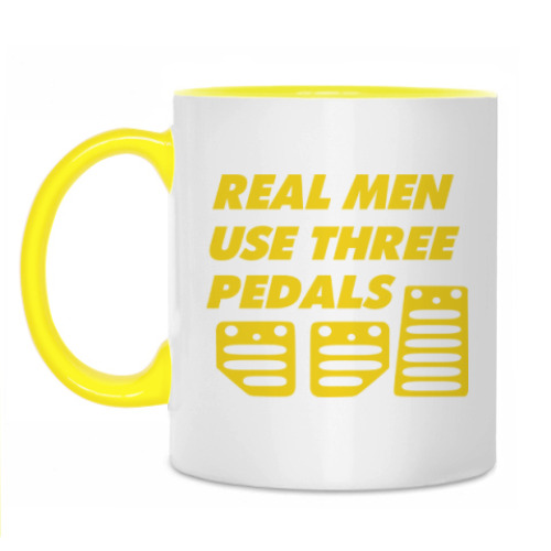Кружка с принтом Три педали