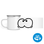 Кружка металлическая белая (круговая запечатка)