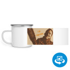 Кружка металлическая белая (круговая запечатка)