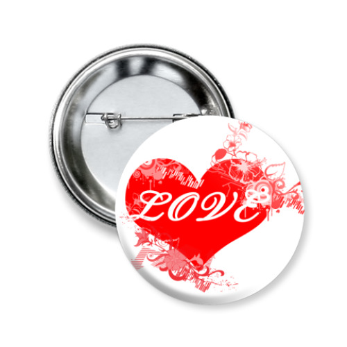 Значок 50мм с принтом Любовь это...