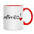 Двухцветная кружка Just Married