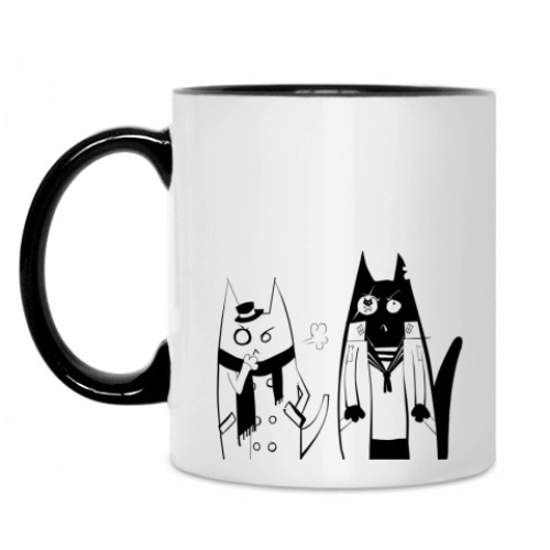 Кружка с принтом  Коты