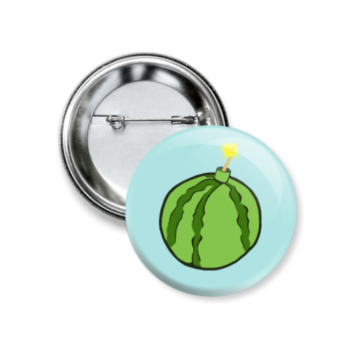 Значок 37мм с принтом Взрывной арбуз