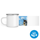 Кружка металлическая белая (круговая запечатка)