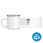 Кружка металлическая белая (круговая запечатка)