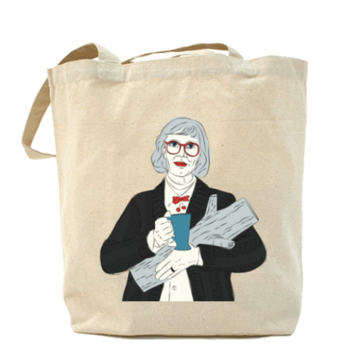 Сумка шоппер с принтом Дама с поленом