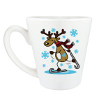 Кружка латте (360 мл) Олень на коньках