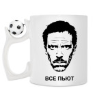 Кружка с футбольным мячиком