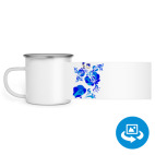 Кружка металлическая белая (круговая запечатка)