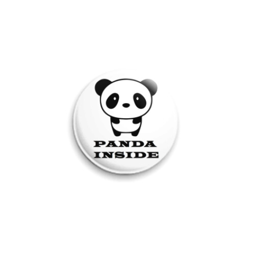 Значок 25мм Panda inside