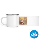 Кружка металлическая белая (круговая запечатка)