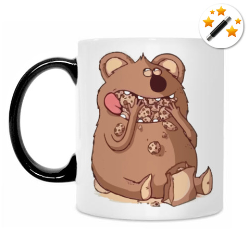 Кружка-хамелеон с принтом Ночной дожор