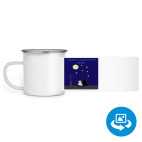 Кружка металлическая белая (круговая запечатка)