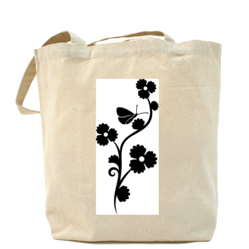 Сумка шоппер цветы