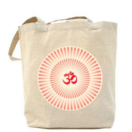 Сумка шоппер с принтом Светящийся Om (Aum)