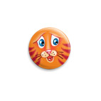 Значок 25 мм кошачья мордочка