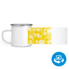 Кружка металлическая белая (круговая запечатка)