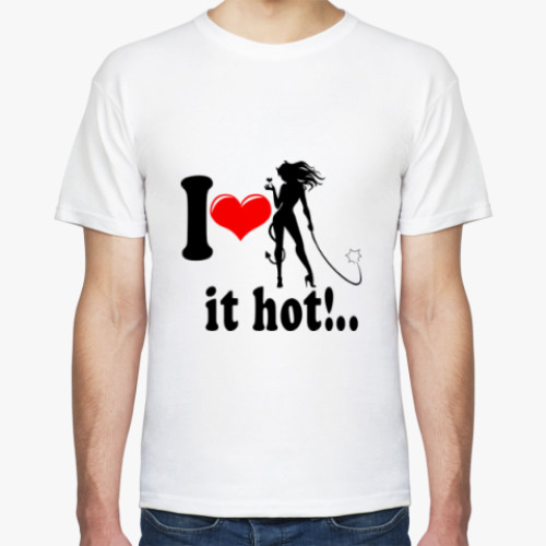 Футболка с принтом I love it hot!..