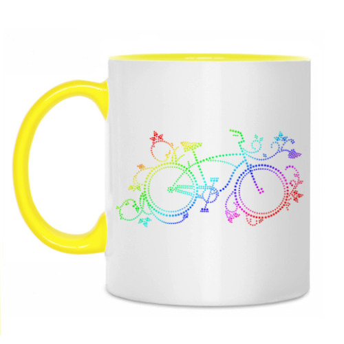 Кружка с принтом Веселый велосипед