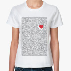 Классическая женская футболка Лабиринт