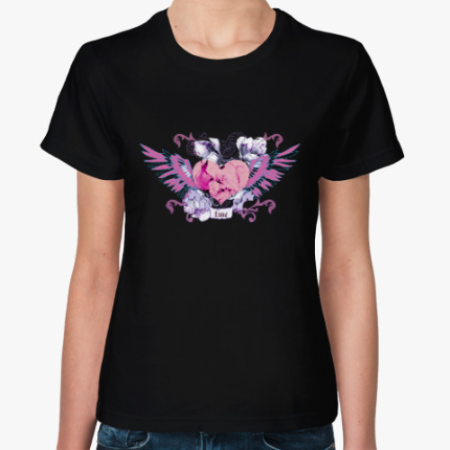 Женская футболка Дизайн с сердцем