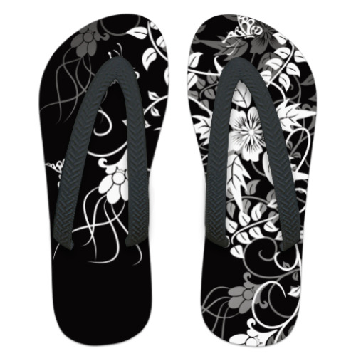Шлепанцы (сланцы) FlowerPinstripes4