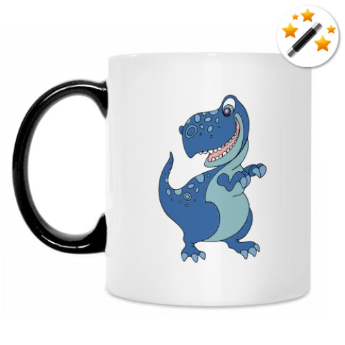 Кружка-хамелеон с принтом Динозавр