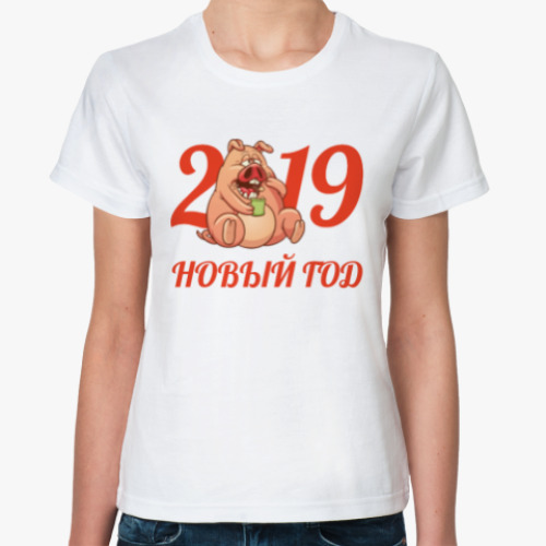 Классическая футболка Новый Год 2019