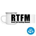 Кружка металлическая белая (круговая запечатка)