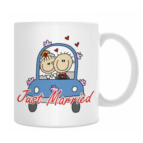 Кружка с принтом Just married