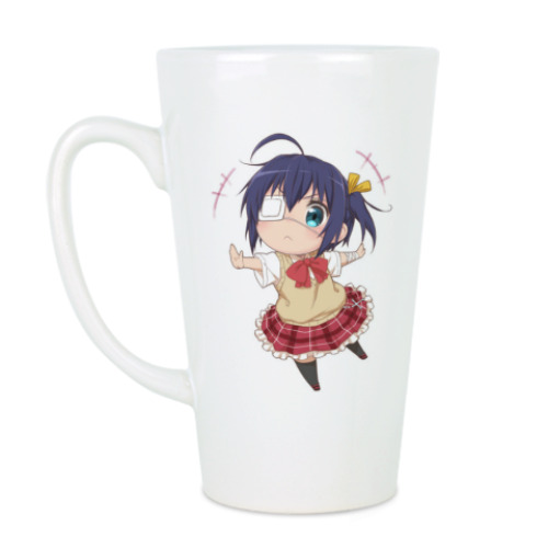 Чашка Латте с принтом Аниме чибик