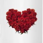 Сердце из бутонов роз