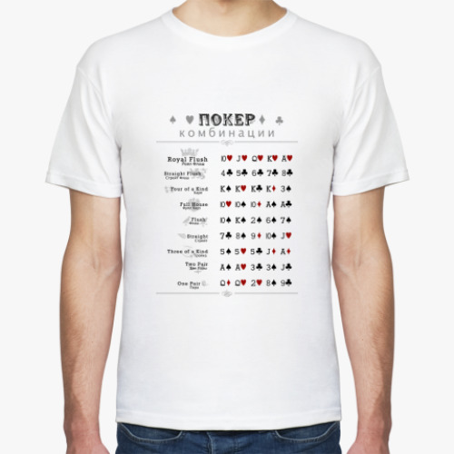 Футболка Комбинации Покера
