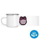 Кружка металлическая белая (круговая запечатка)