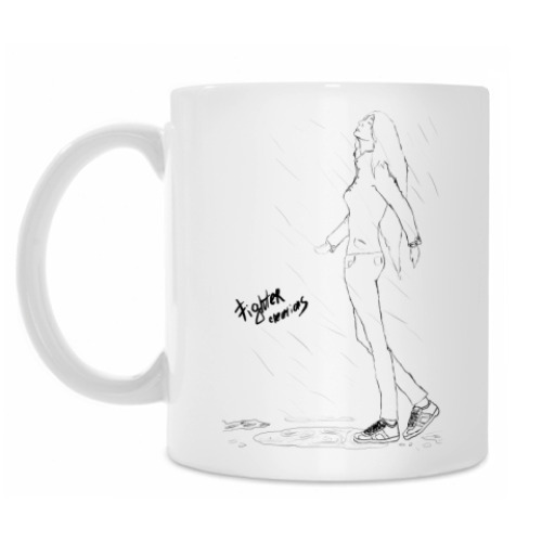 Кружка с принтом Дождь