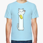 Классическая футболка  Longcat Maneki Neko