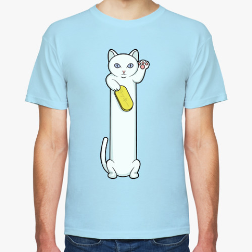 Футболка с принтом  Longcat Maneki Neko
