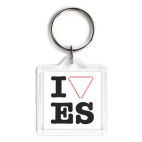Брелок 3.9 x 3.9 см   I love ES