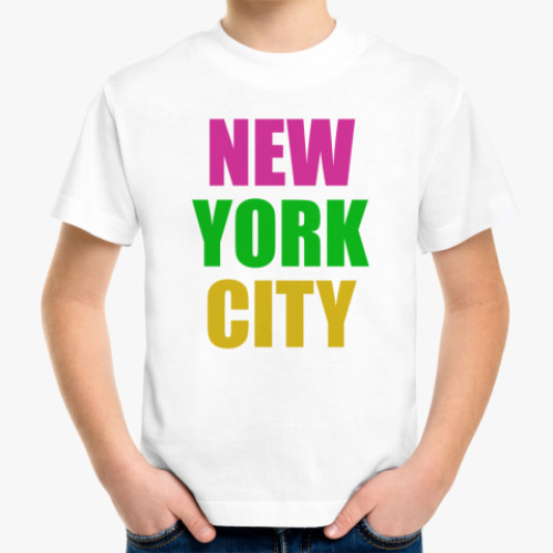 Детская футболка с принтом NYC