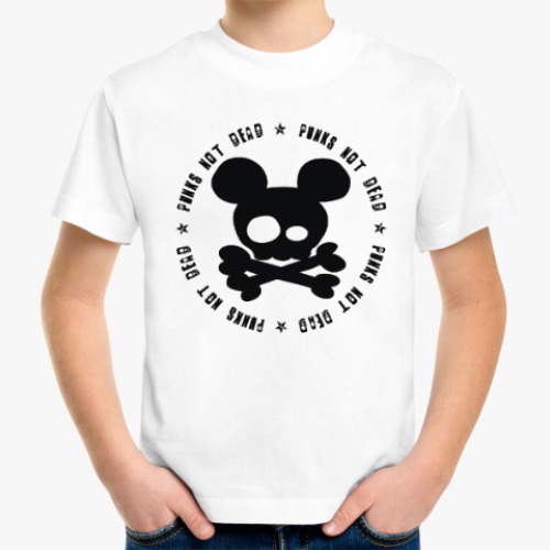 Детская футболка Mickey, punks not dead!